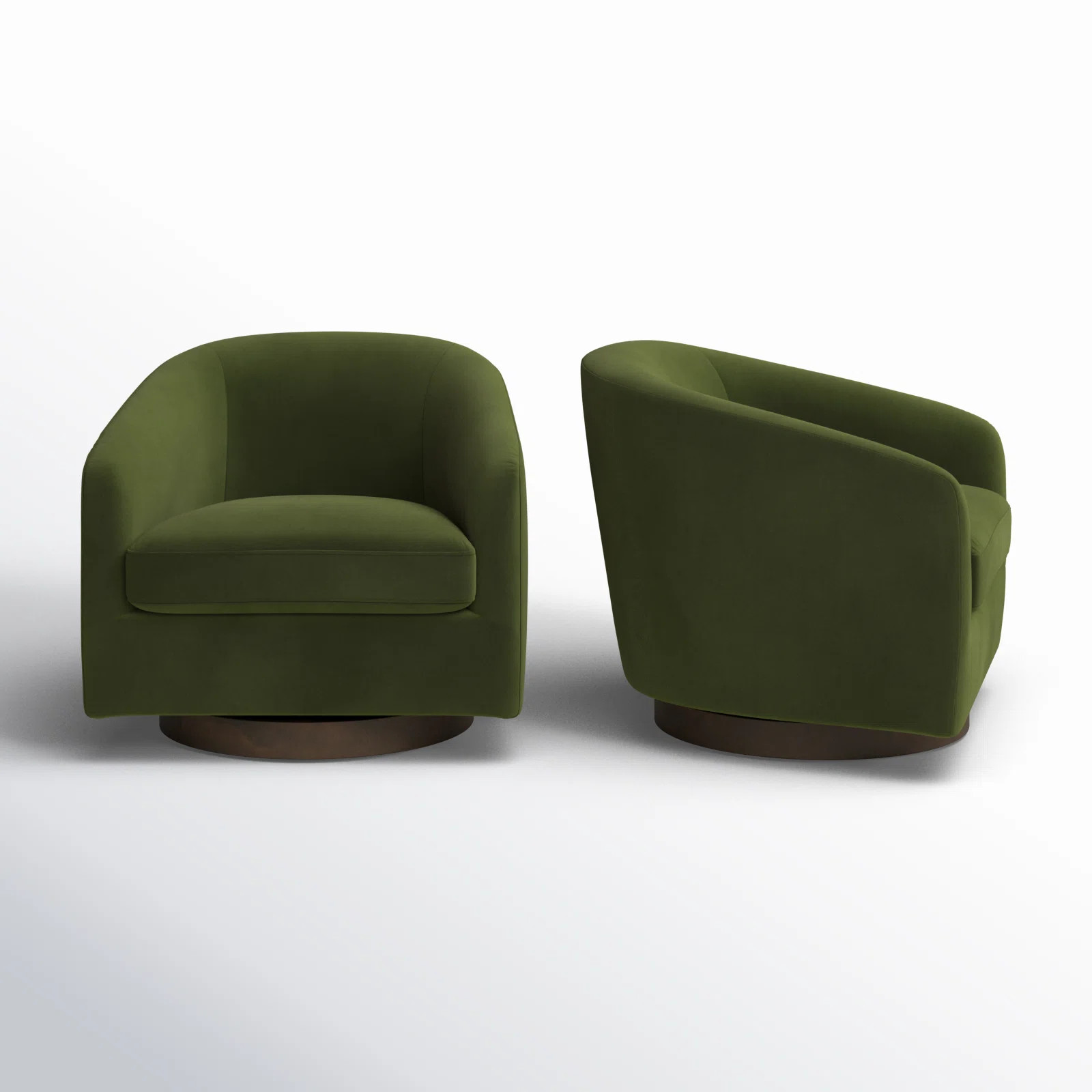 Bennett Upholstered Swivel Barrel Chair (Set of 2) | Wayfair North America