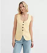 Twill Tie Back Vest Top | LOFT