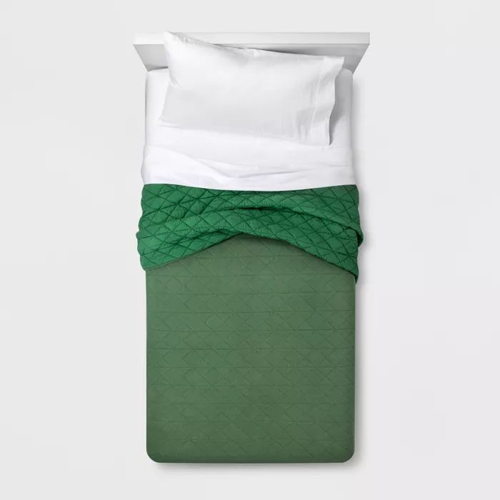 Green Vintage Wash Jersey Quilt - Pillowfort™ | Target