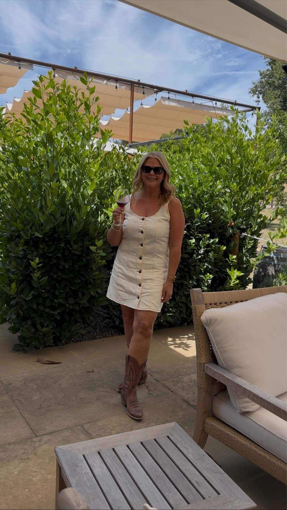Love this cream lightweight denim dress! Perfect for so many occasions this Summer. These are also my all time favorite boots! ☀️

#LTKootd #LTKSeasonal #LTKOver40
