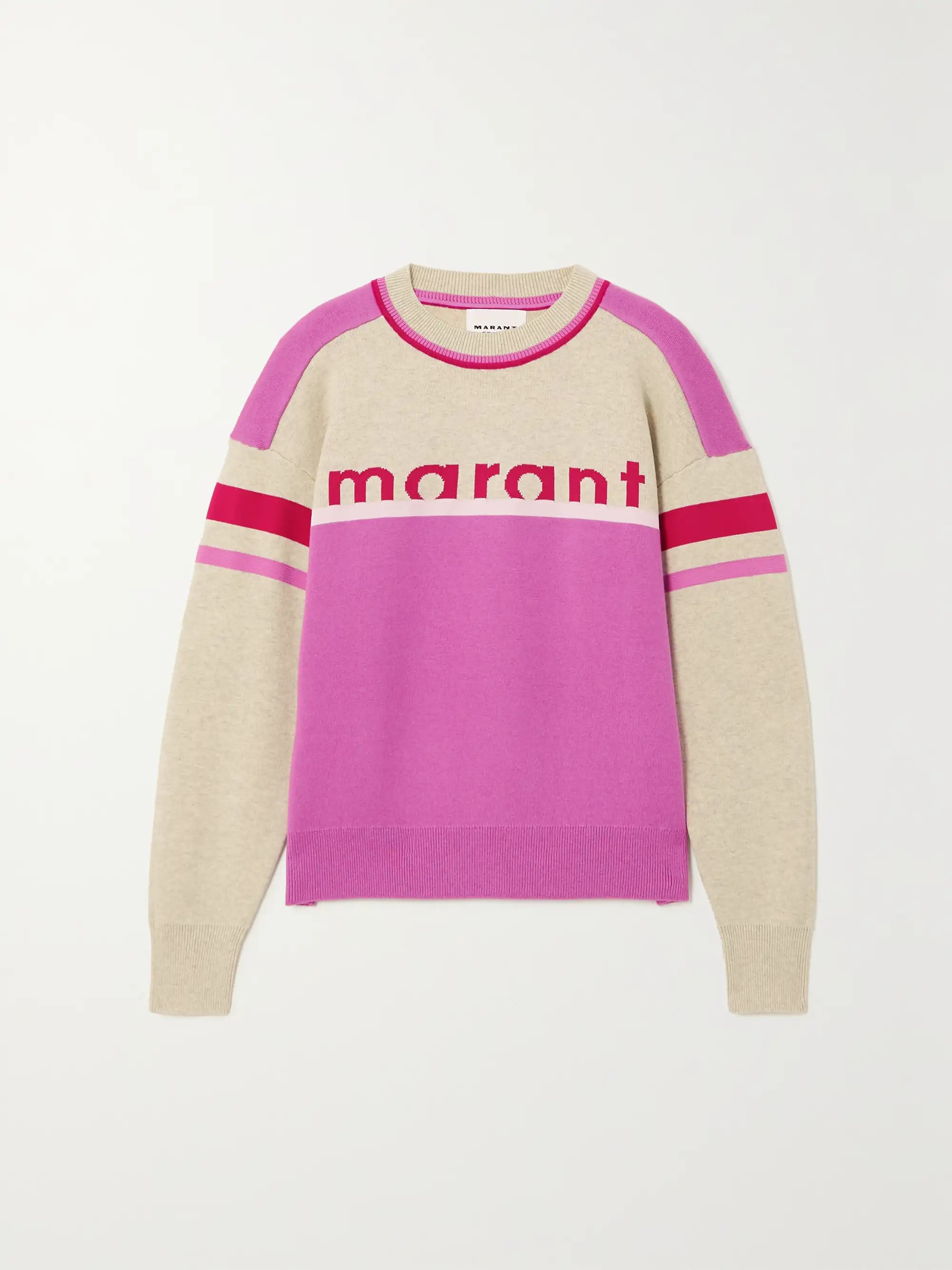 ISABEL MARANT ÉTOILECarry striped jacquard-knit sweatshirt | NET-A-PORTER (UK & EU)