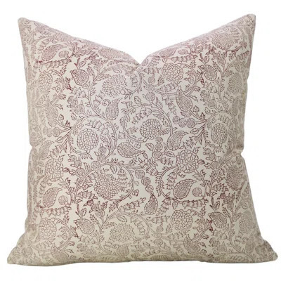 Fabdivine Accent Decorative Cotton Satin White Pillowcase, Lumbar, (Gopi, Maroon) , Set of 4 | Wayfair North America