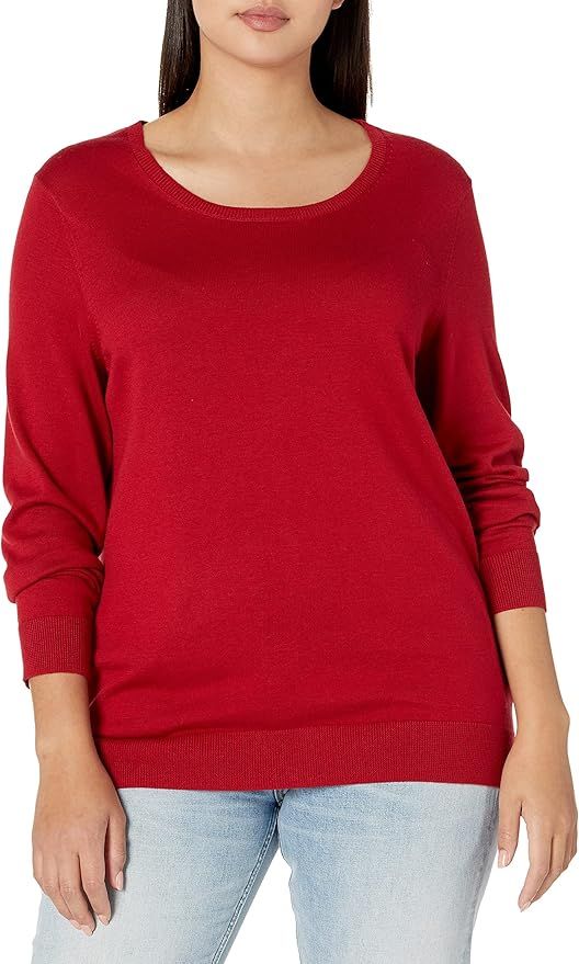 Amazon Essentials Women's Long-Sleeve Lightweight Crewneck Sweater (Available in Plus Size) | Amazon (US)