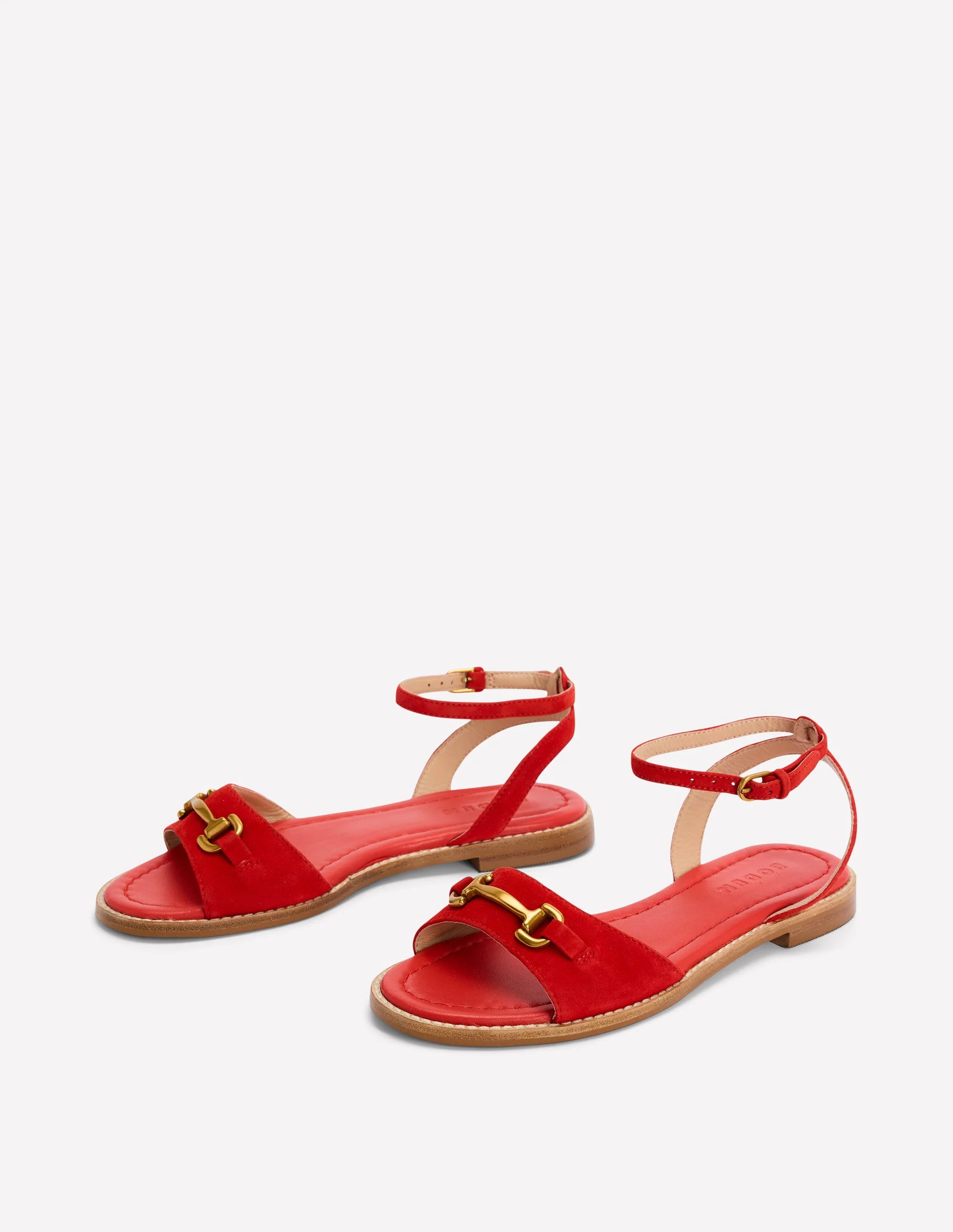 Iris Snaffle Flat Sandals-Post Box Red | Boden (US)