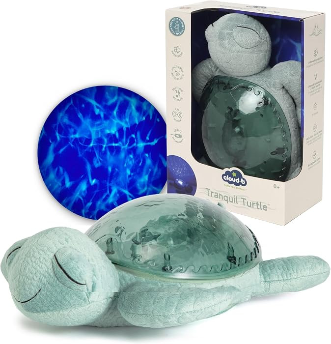 Cloud b Ocean Projector Nightlight with 2 White Noises & 2 Soothing Sounds | Adjustable Settings | Cry Sensor | Tranquil Turtle - Green (Rechargeable) | Amazon (US)