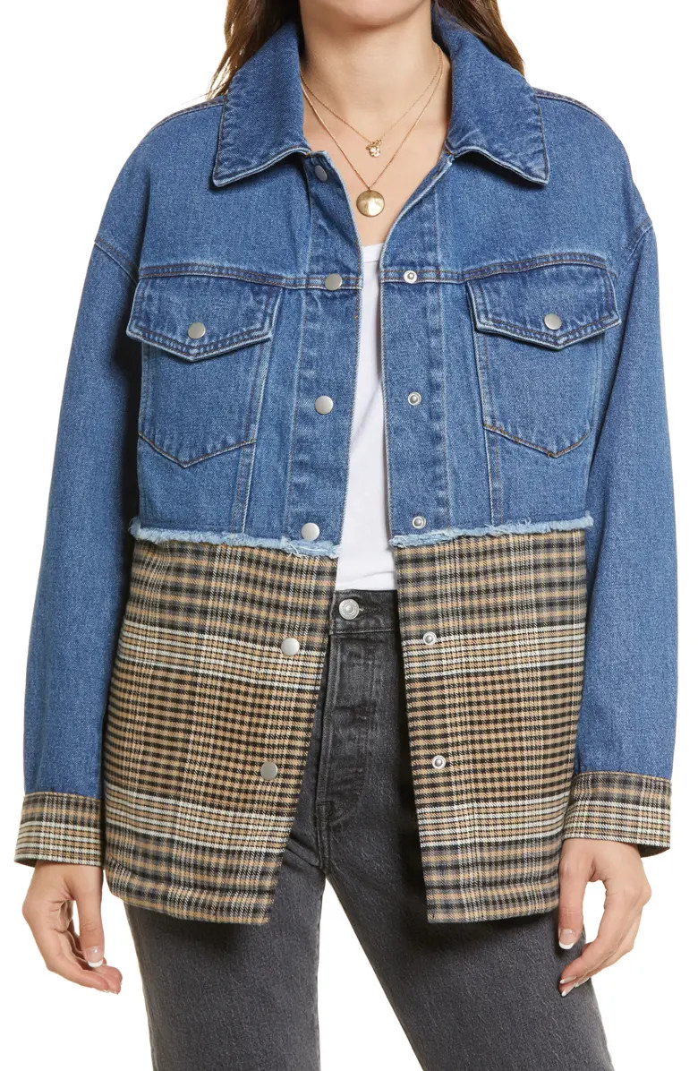 Mixed Media Plaid & Denim Jacket | Nordstrom | Nordstrom