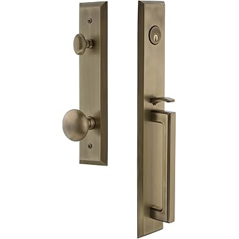 Grandeur 846169 Hardware One-Piece Handleset with D Grip and Fifth Avenue Knob, Backset Size-2.37... | Amazon (US)