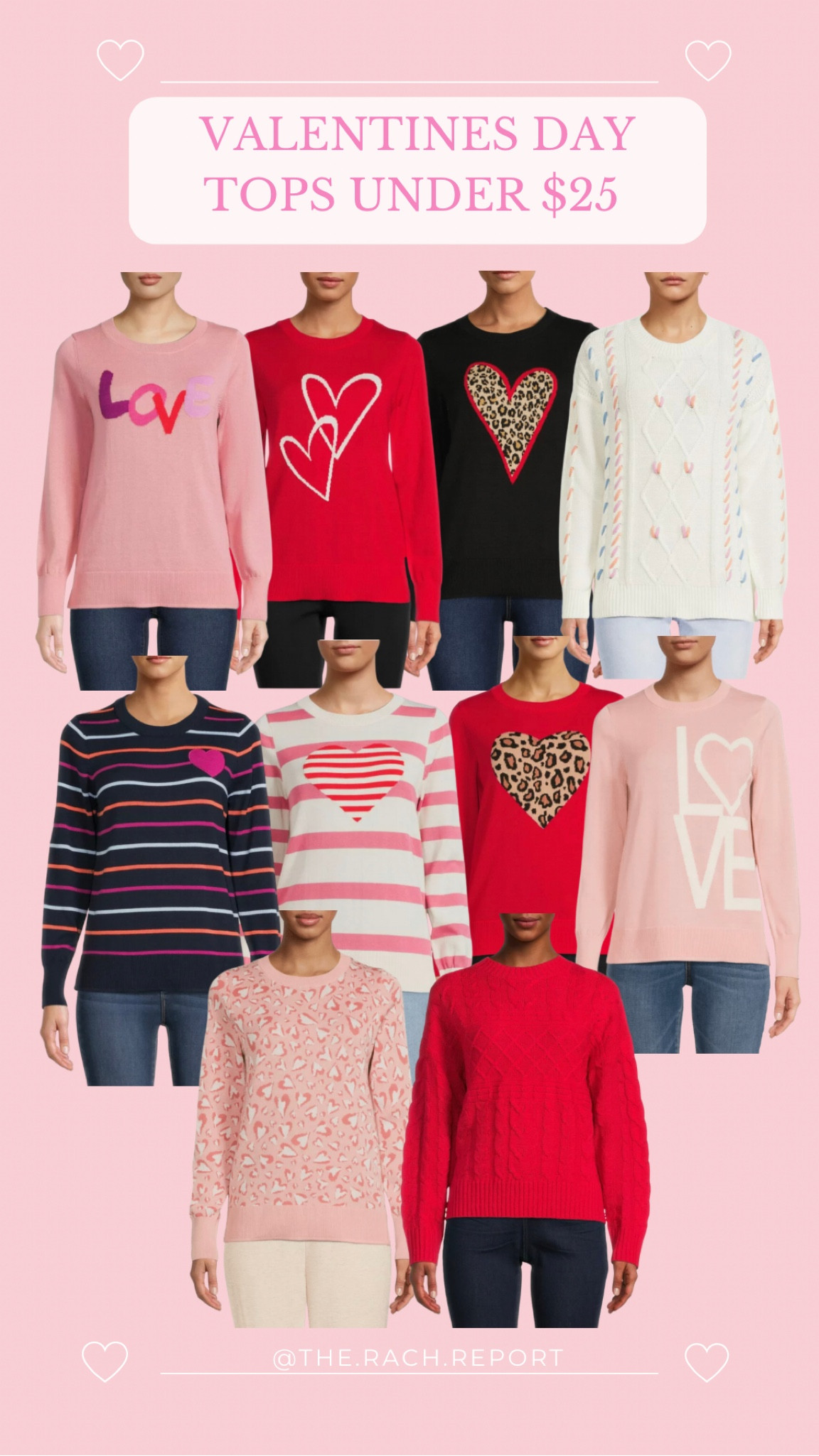 Valentine’s Day Tops —Under $25! ❤️💗
•
Valentine’s Day sweater shop Walmart red pink heart hearts leopard

#LTKFind #LTKunder50