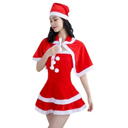 yuksok Women Christmas Dress Fancy Dress Xmas Outfit for Role Play Holiday New Year M | Walmart (US)