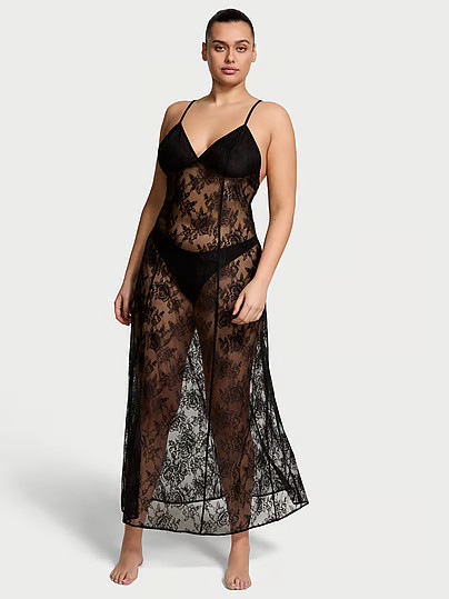Rose Lace Long Slip, Black, L - Women's Slips - Victoria's Secret | Victoria's Secret (US / CA )
