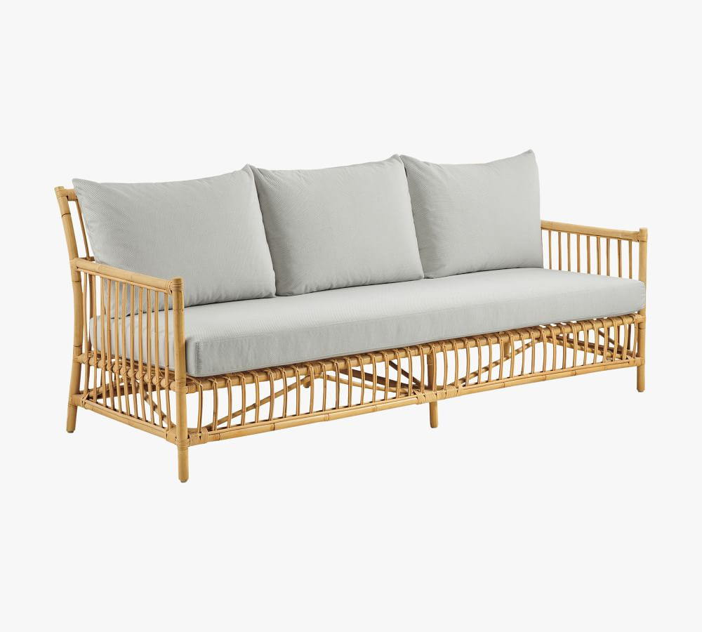 Caroline Rattan 78" Sofa | Pottery Barn (US)