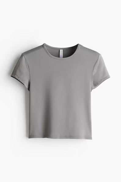 H & M - Fitted T-shirt - Gray | H&M (US + CA)