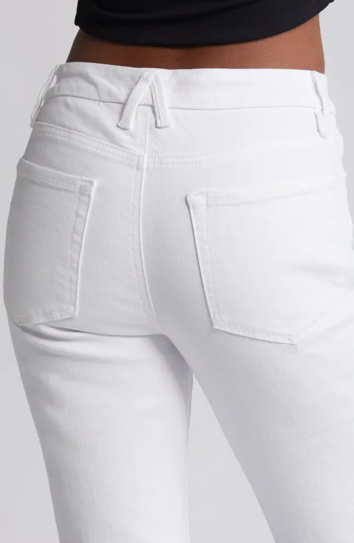 Good Straight High Waist Raw Hem Straight Leg Jeans | Nordstrom