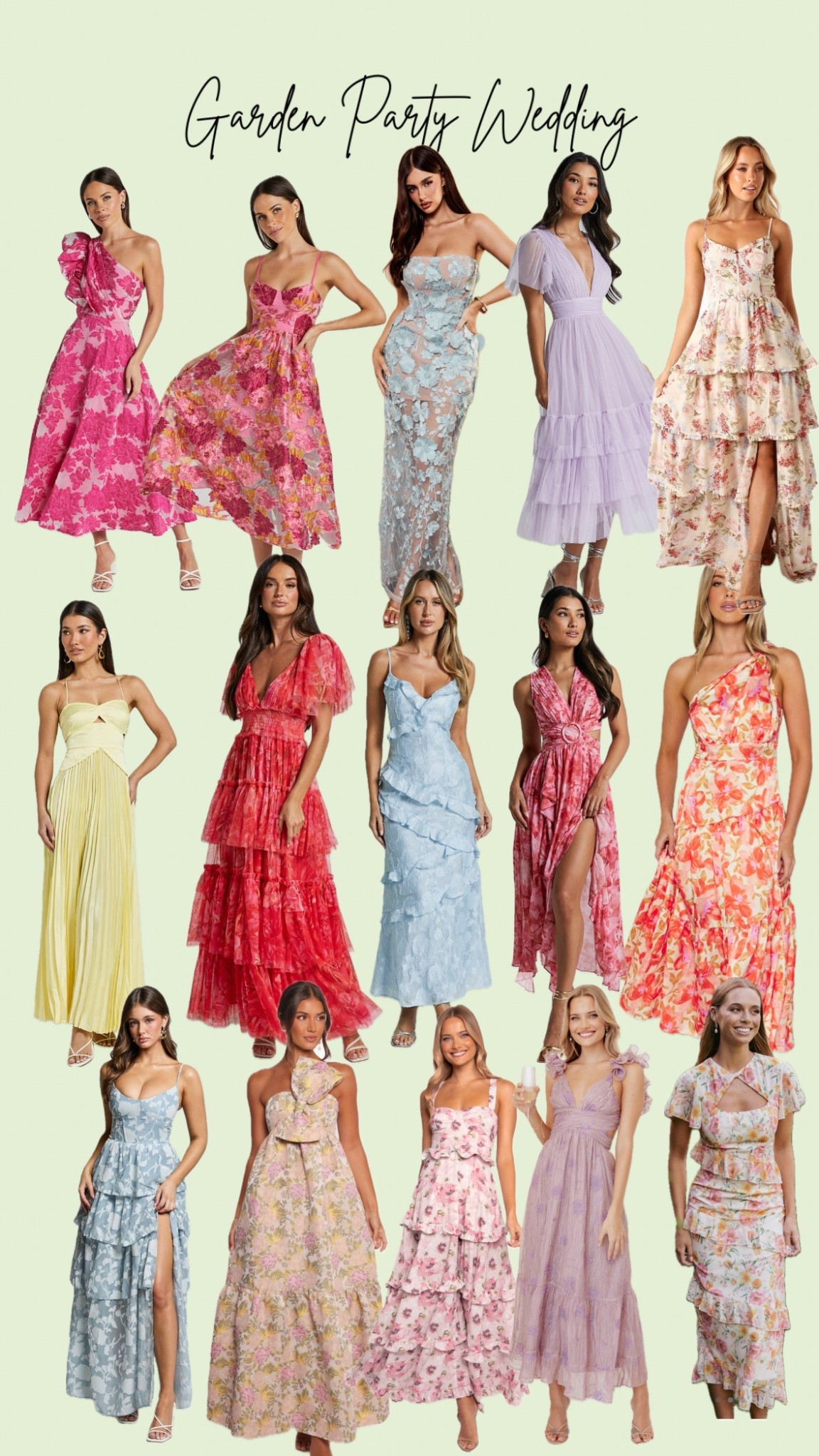 Garden party wedding guest dress inspo 

#LTKWedding