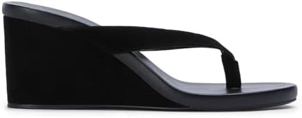 Suede Wedge Flip Flops for Women Open Round Toe Comfort Arch Support Slip On High Heel Thong Sand... | Amazon (US)