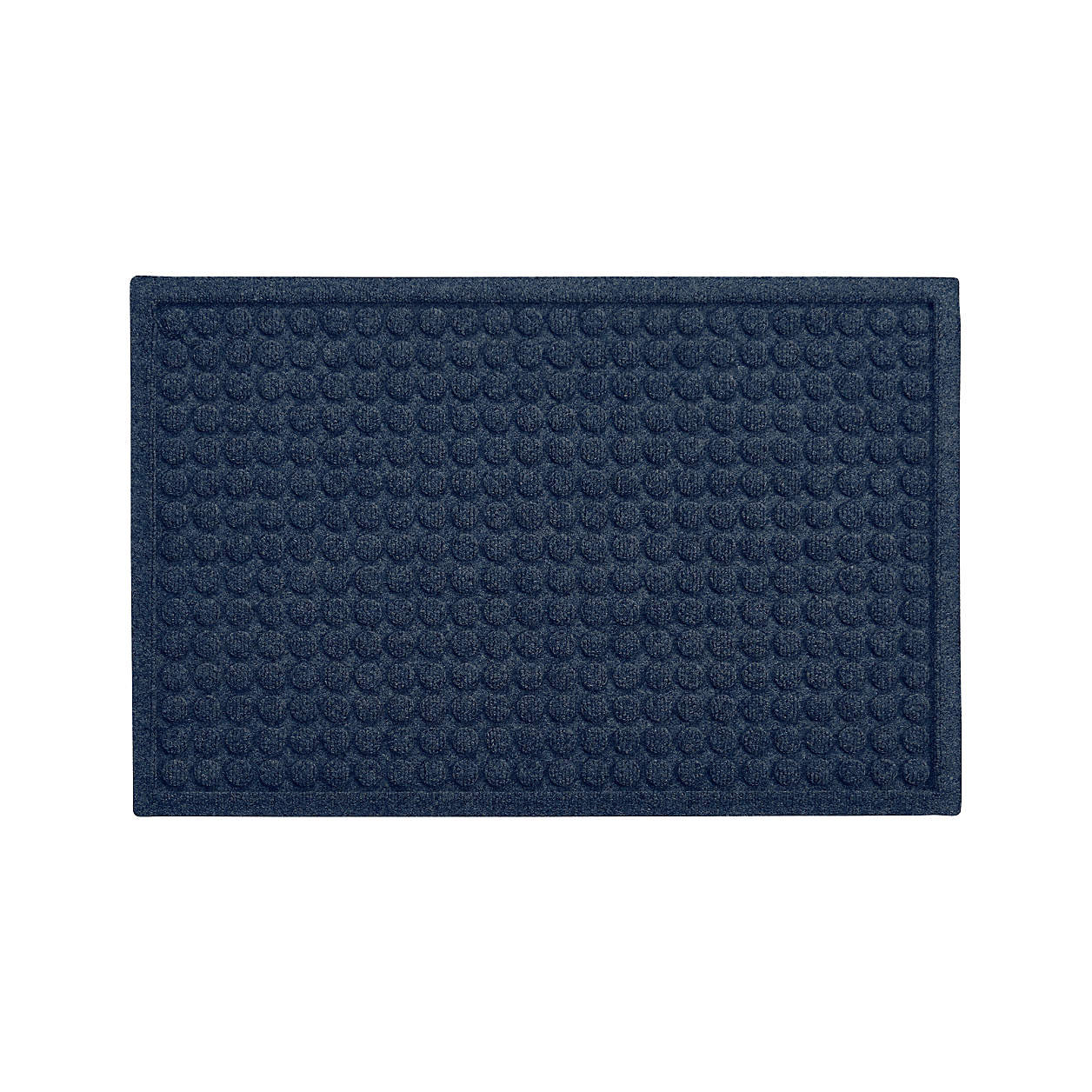 Thirsty Dots Blue 34"x22" Doormat + Reviews | Crate & Barrel | Crate & Barrel