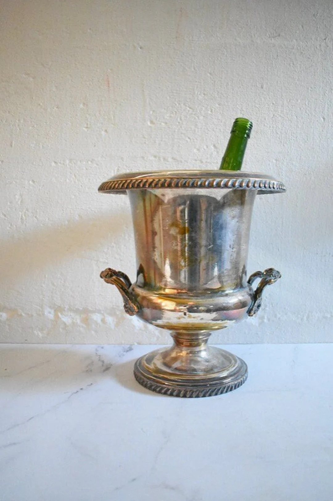 Heavy Silverplate Champagne Bucket Chiller - Etsy | Etsy (US)