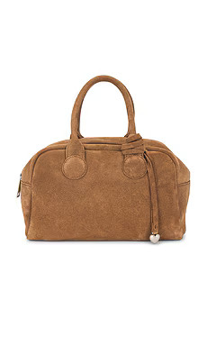 MARGESHERWOOD Soft Bowling Bag in Cappuccino Suede from Revolve.com | Revolve Clothing (Global)