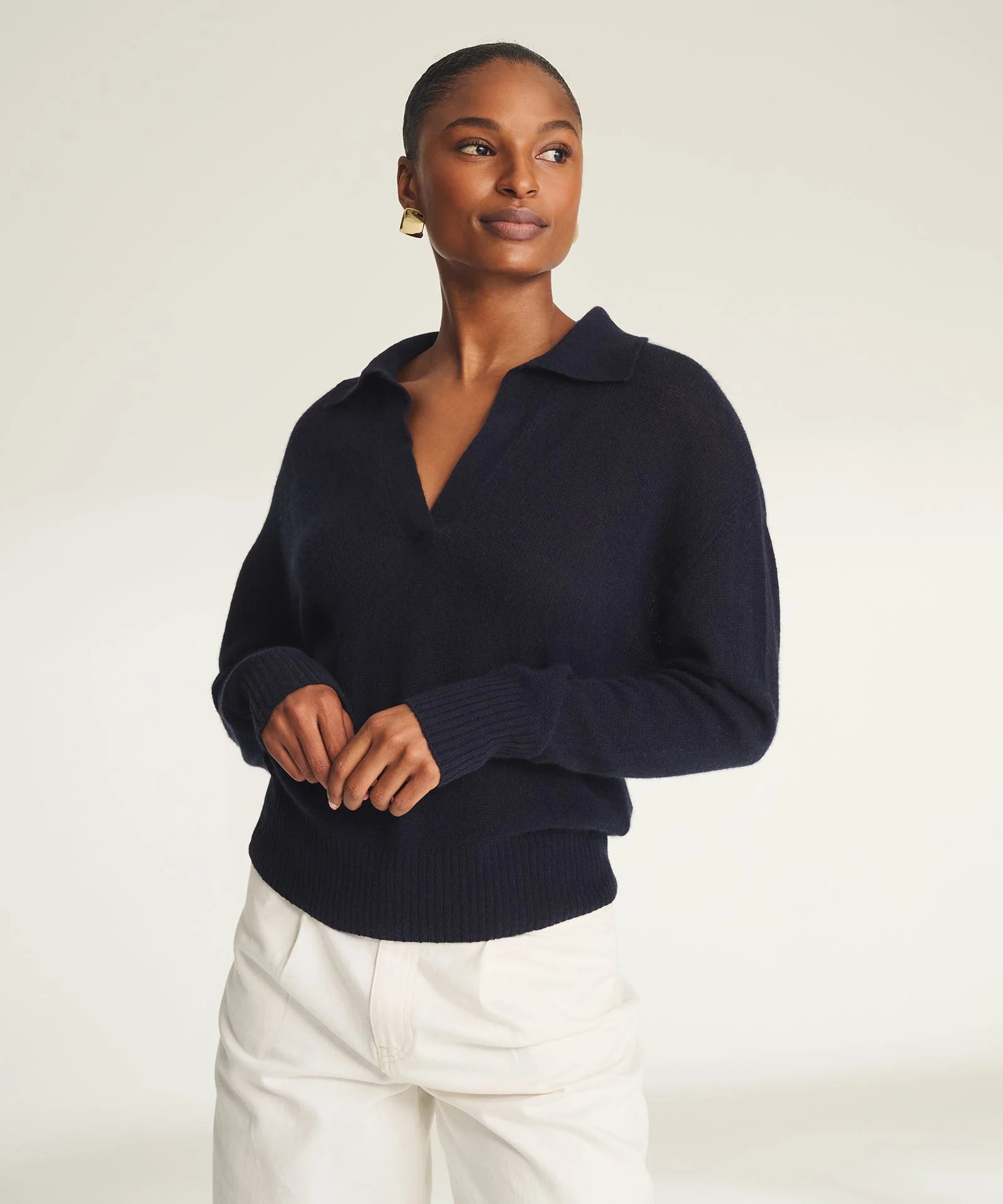 Featherweight Cashmere Polo Sweater | NAADAM