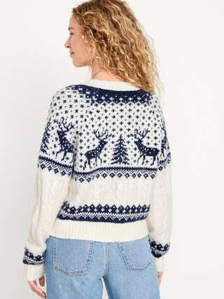 Fair Isle Cardigan Sweater for Women | Old Navy (US)
