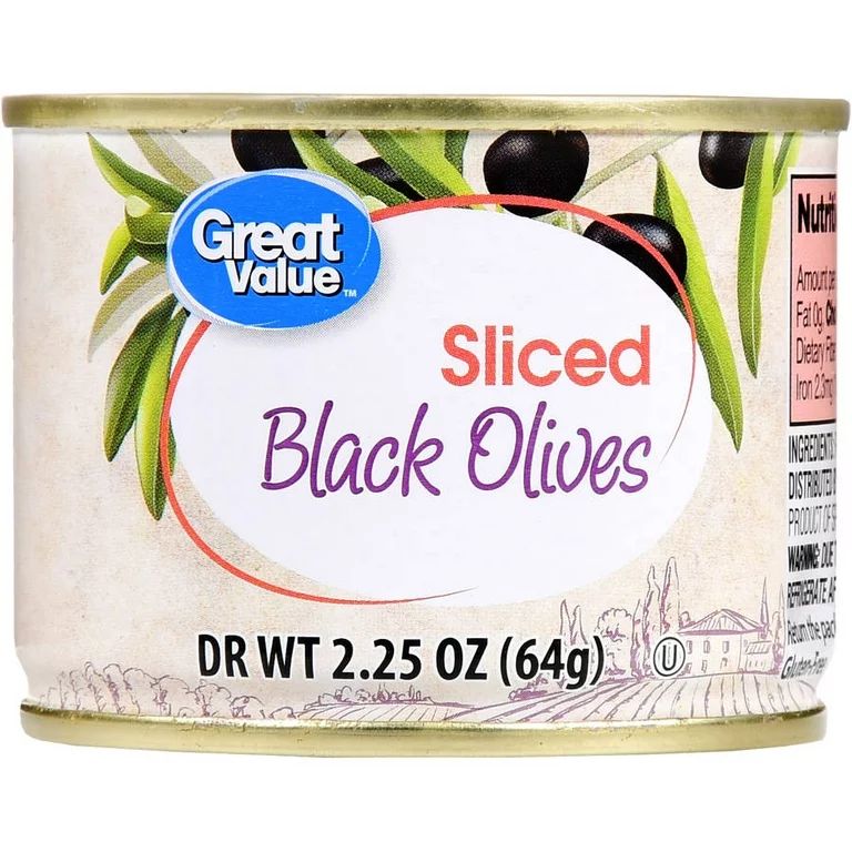 Great Value Sliced Black Olives, 2.25 oz | Walmart (US)
