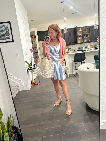Cruise ready! This striped dress is so perfect for upcoming travel and such a steal. Wearing size XS  

#LTKover40 #LTKitbag #LTKSeasonal