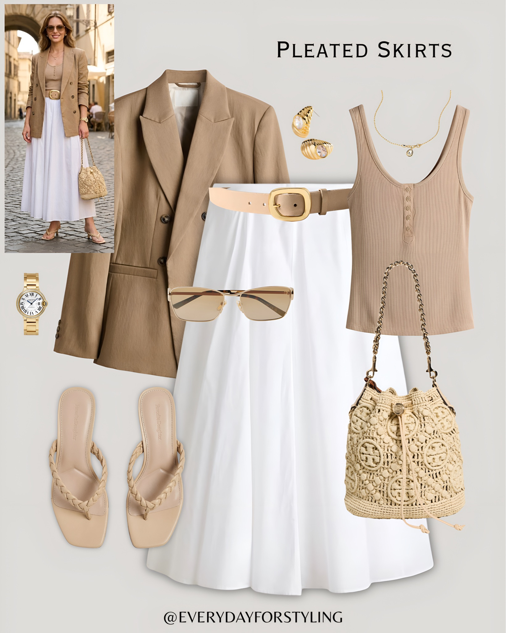 A white pleated skirt and a camel blazer walk into Rome and never come back 🇮🇹

white pleated skirt outfit, camel blazer styling, smart casual women’s fashion, quiet luxury outfit ideas, midi skirt and blazer look, European street style women, summer blazer outfit ideas, neutral wardrobe essentials, affordable chic outfits, women’s office fashion inspo, pleated skirt street style, crochet bag outfit, gold accessories styling, polished casual looks, elegant work outfit women, blazer and skirt combo, sophisticated style guide, women’s fashion UK, minimalist fashion aesthetic, timeless wardrobe pieces
#CamelAndWhiteOutfit, #PleatedSkirtStyling, #SmartCasualWomen, #QuietLuxuryAesthetic, #EuropeanStreetStyle

#LTKTravel #LTKSeasonal #LTKootd