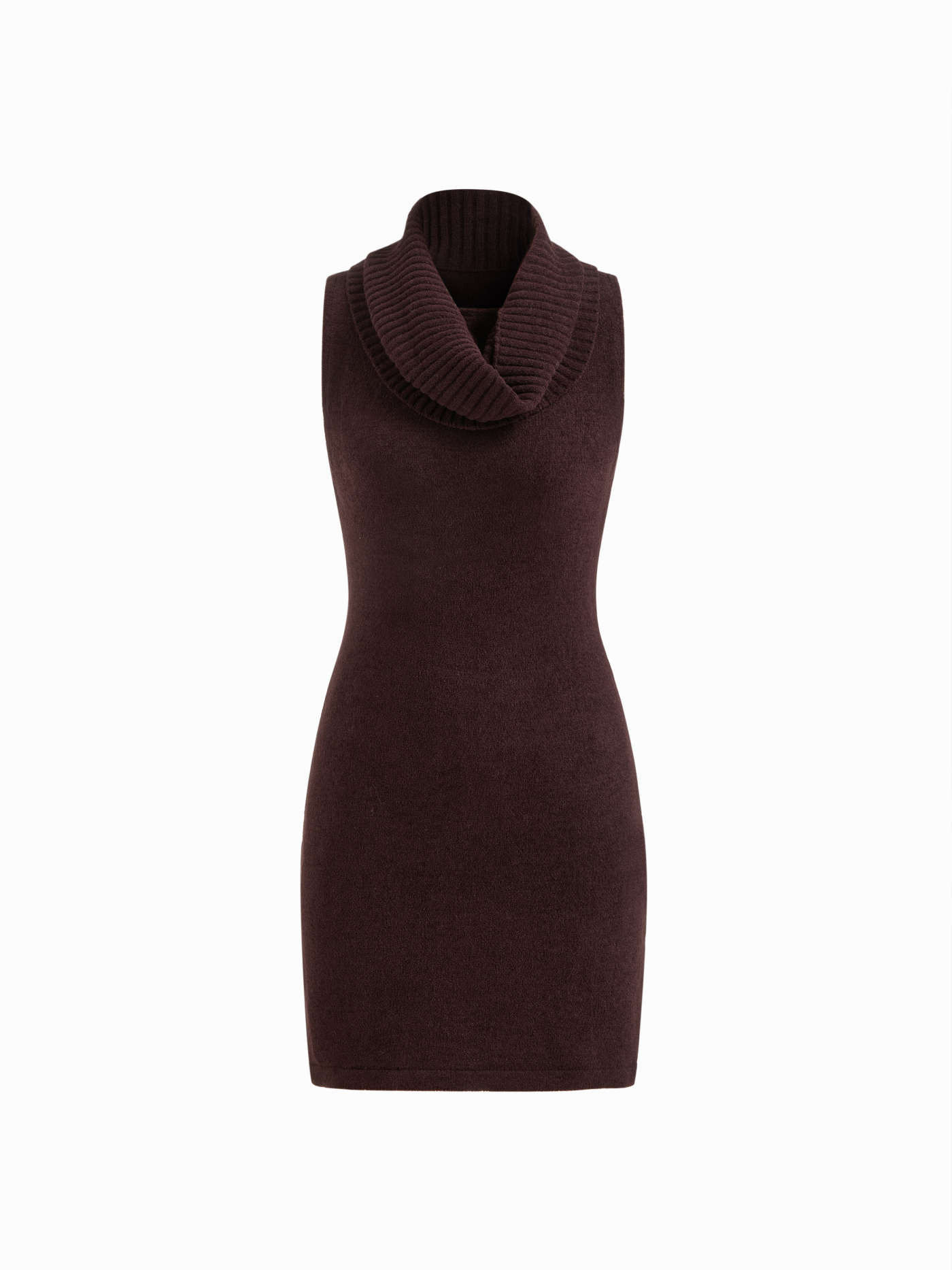 Knit Fabric Multi-Way Knit Boat Neck Mini Tank Dress For Daily Casual | Cider