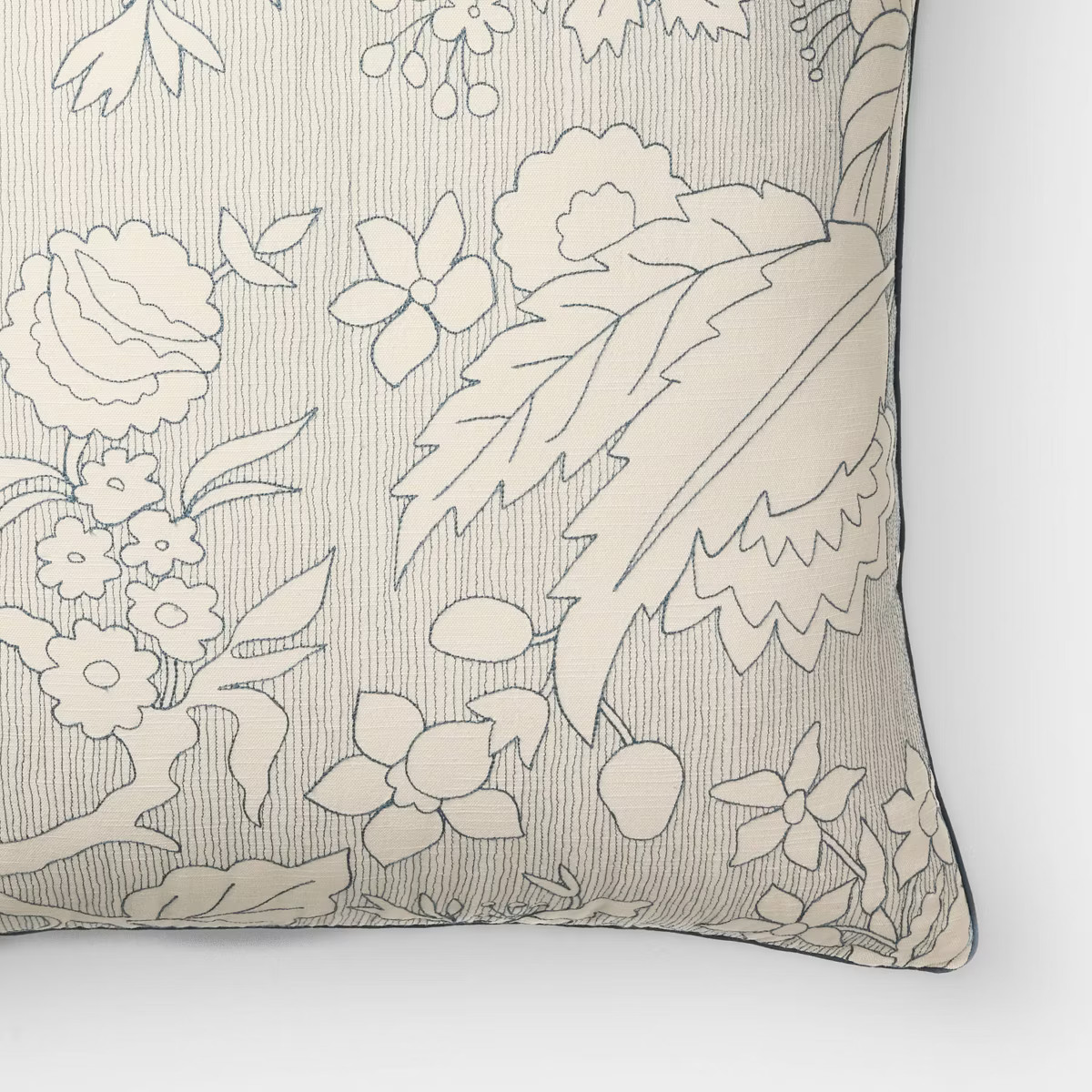 Oversized Square Reverse Embroidered Floral Blue and Cream - Threshold™ Design with Studio McGe... | Target