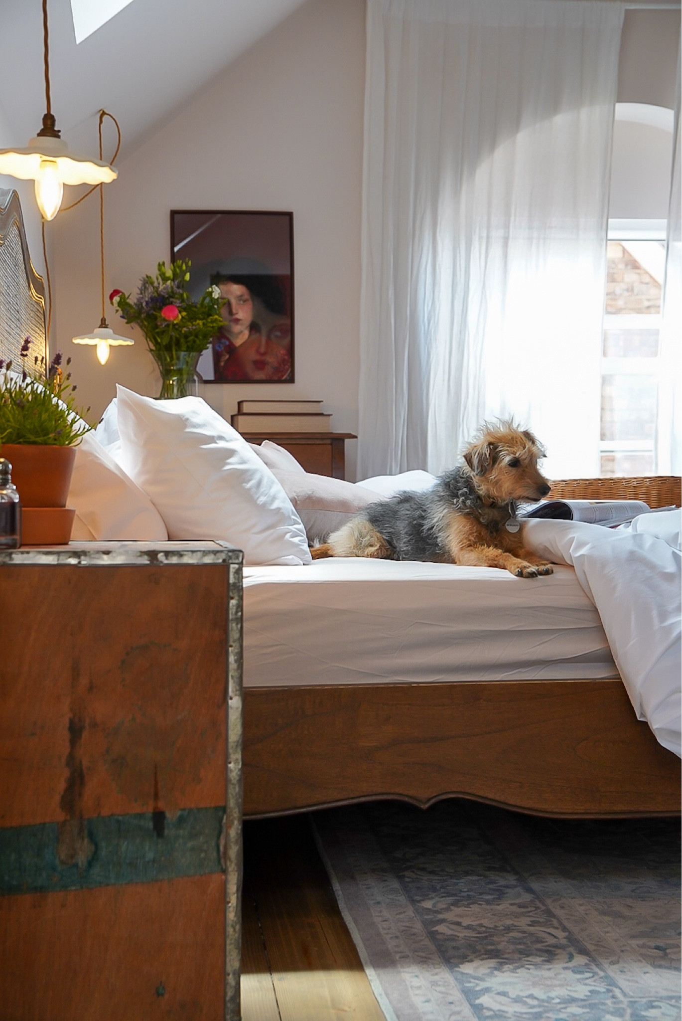 Bedroom decor ideas ✨

Cotton pink and white bed linen 
Tea chest bedside table
Washable rug 
Wall art 

#LTKeurope #LTKuk #LTKhome