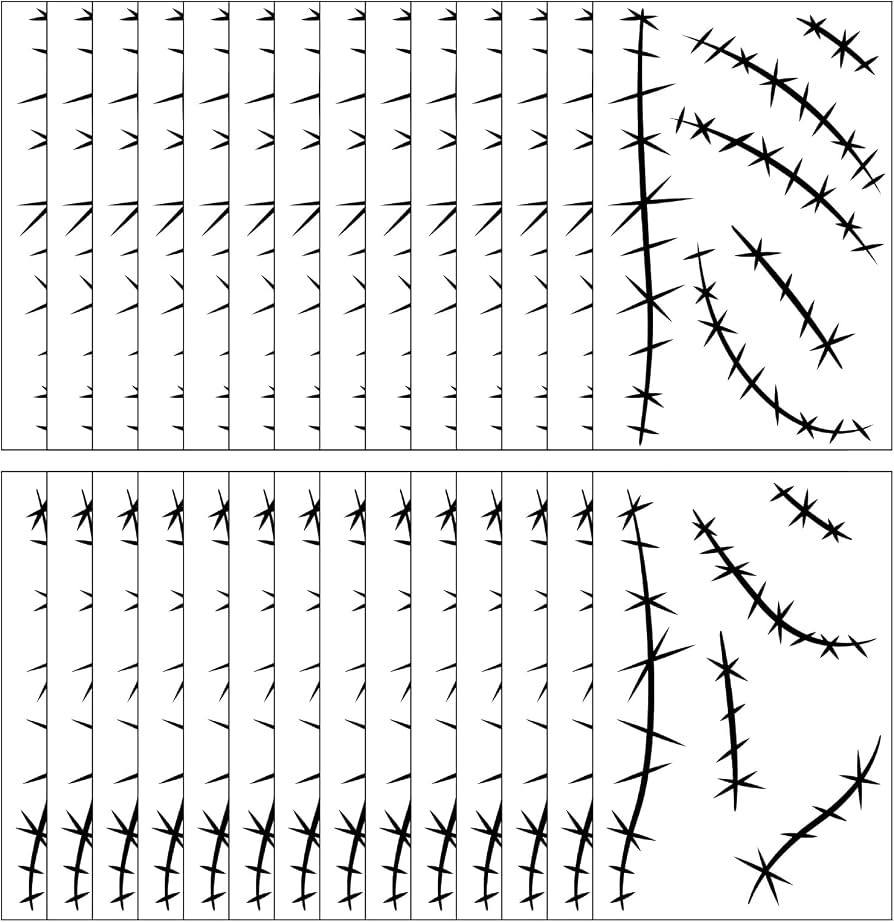 30 Sheets Halloween Stitches Tattoo Stickers Fake Scar Temporary Tattoos Sticker Cosplay Party Ma... | Amazon (US)