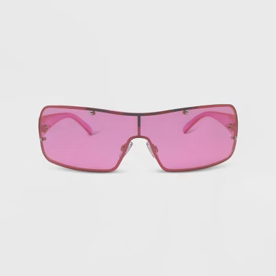 Women's Rimless Wrap Shield Sunglasses - Wild Fable™ | Target