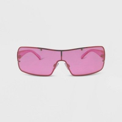 Women's Rimless Wrap Shield Sunglasses - Wild Fable™ | Target