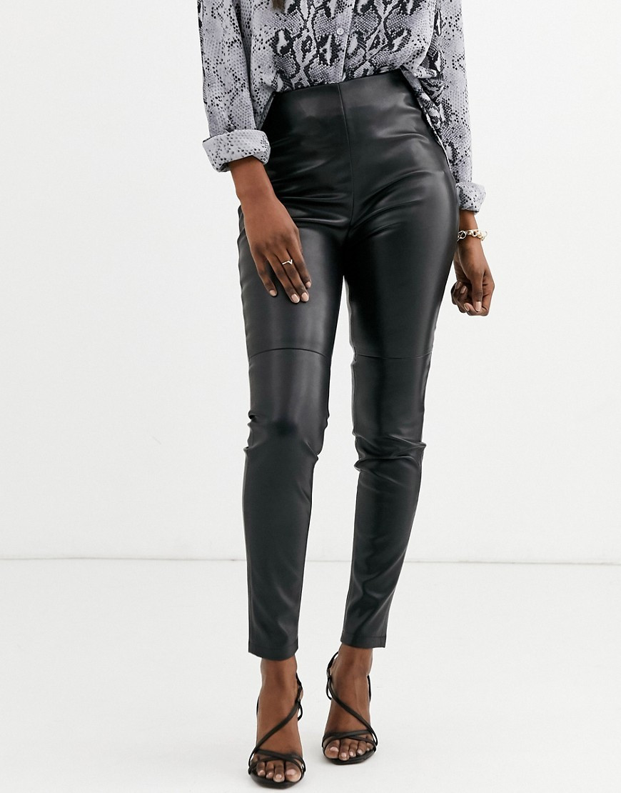 Esprit faux leather leggings in black | ASOS (Global)