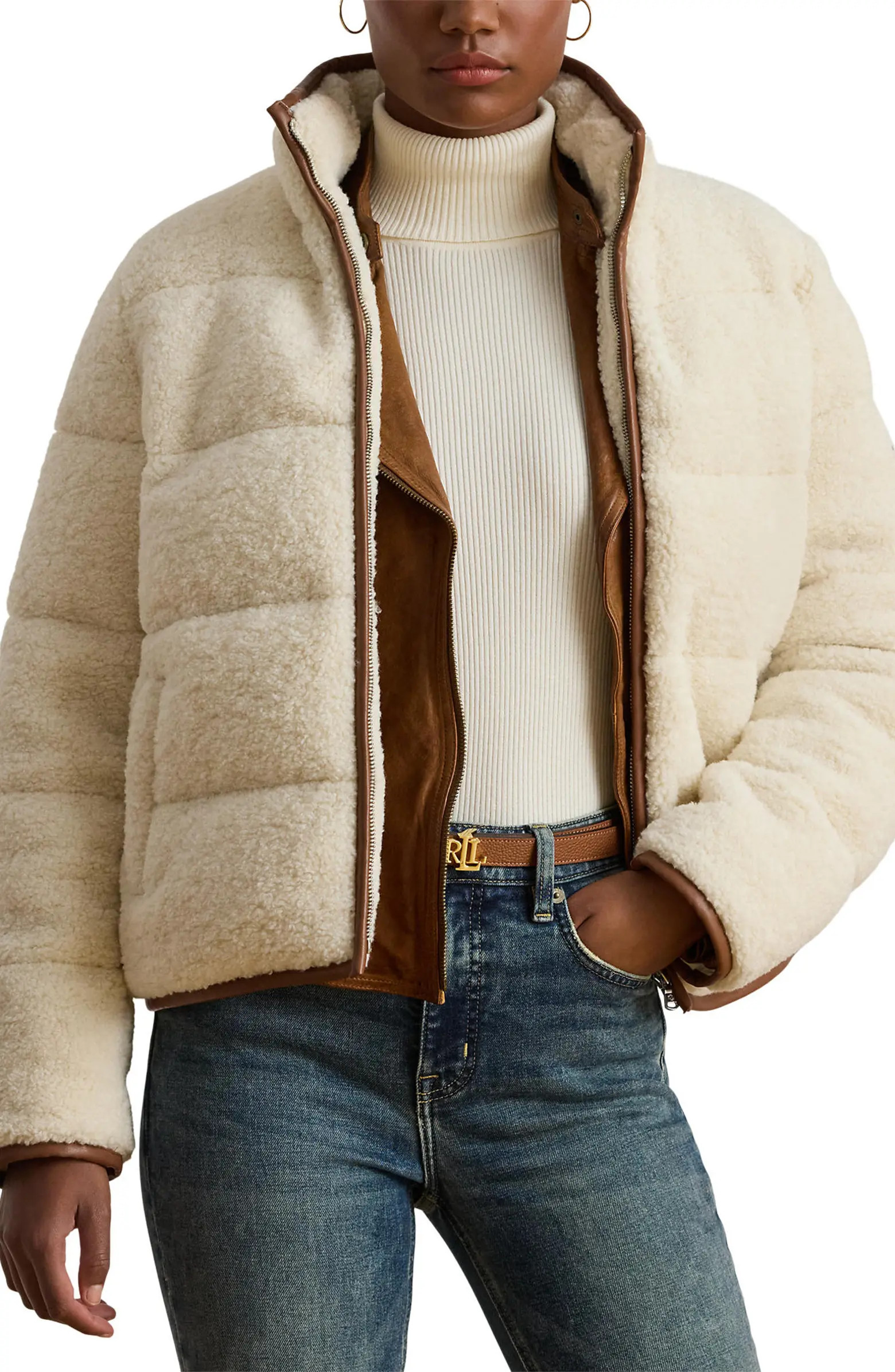 Faux Shearling Puffer Jacket | Nordstrom