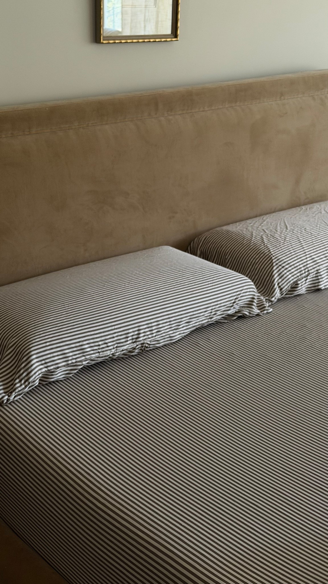 brown striped sheets 

#LTKHome