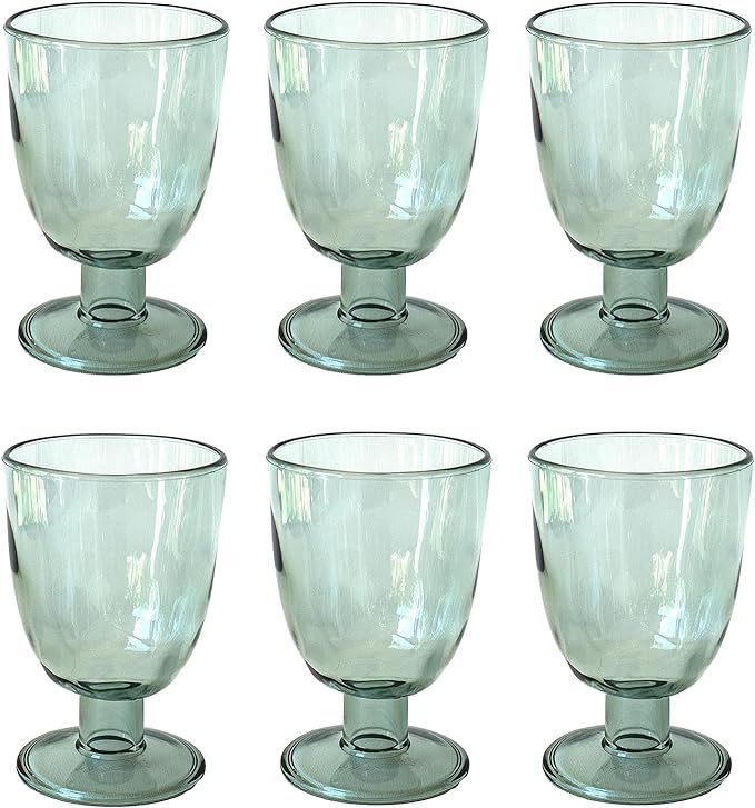 by TarHong Rustic Acrylic Goblet, Set of 6, Green, 14 oz. | Amazon (US)