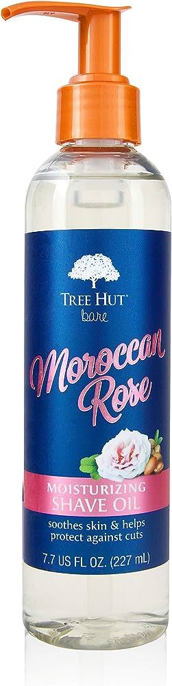 Tree Hut Bare Moroccan Rose Moisturizing Shave Oil, 7.7 fl oz, Gel-to-Oil Formula, Ultra Hydratin... | Amazon (US)