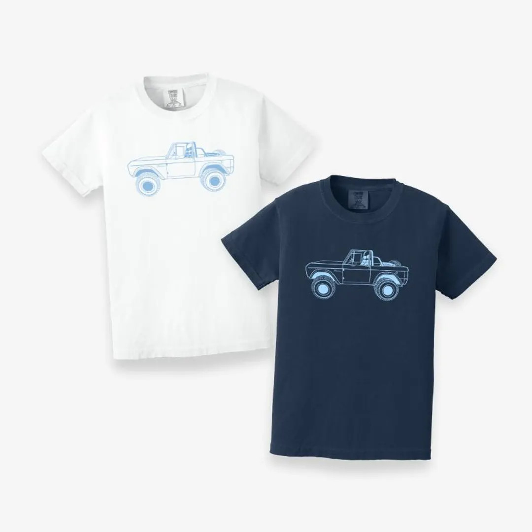 Little Boys Bronco T-shirt | Boys Long Sleeve Graphic Tee | Bronco Graphic Tee | Etsy (US)