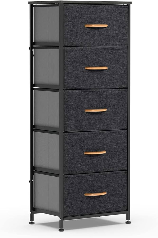 WAYTRIM Dresser Storage Tower, 5 Fabric Organizer Drawers, Wide Chest of Drawers for Closet Boys ... | Amazon (US)