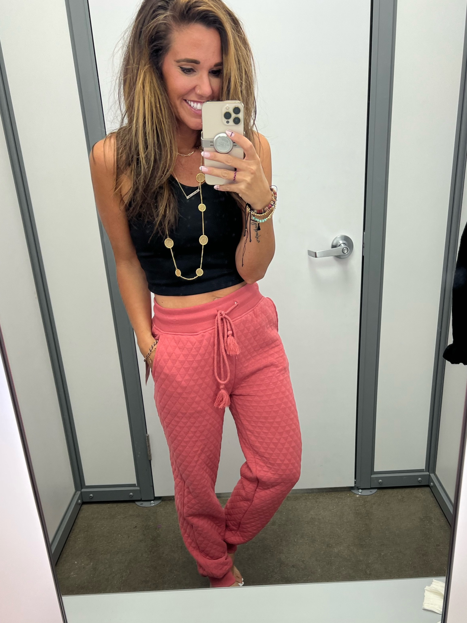 Wearing a xs mall in the pants 