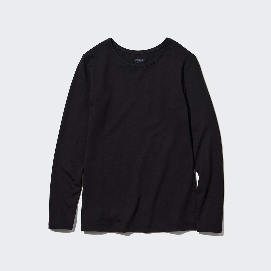 HEATTECH Extra Warm Cotton Crew Neck Long Sleeved Thermal Top | UNIQLO (UK)