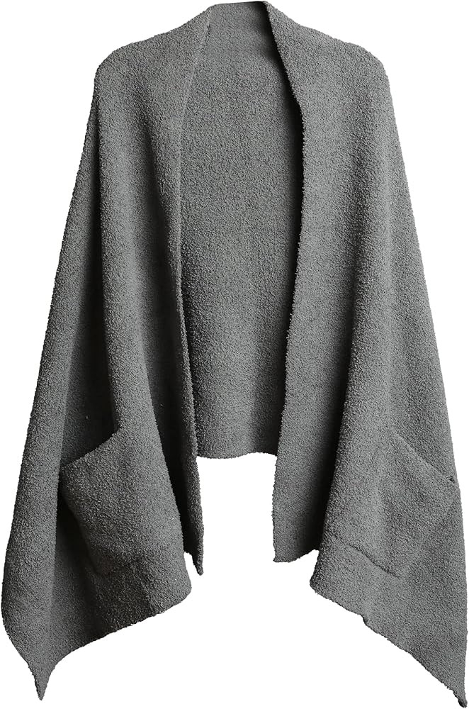 Hixiaohe Womens Shawl Wraps Casual Warm Soft Open Front Scarf with Pockets Blanket Cardigan Coat ... | Amazon (US)
