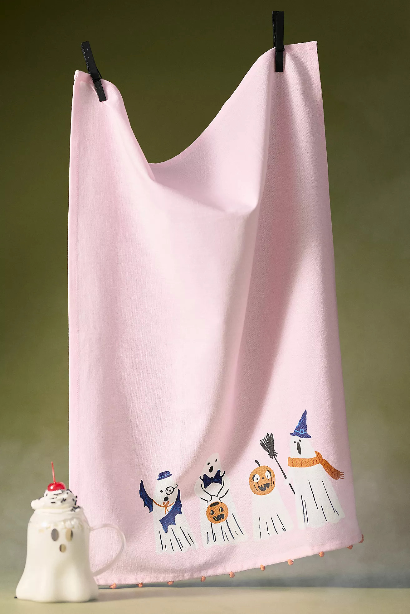 Trick-or-Treat Ghosts Dish Towel | Anthropologie (US)