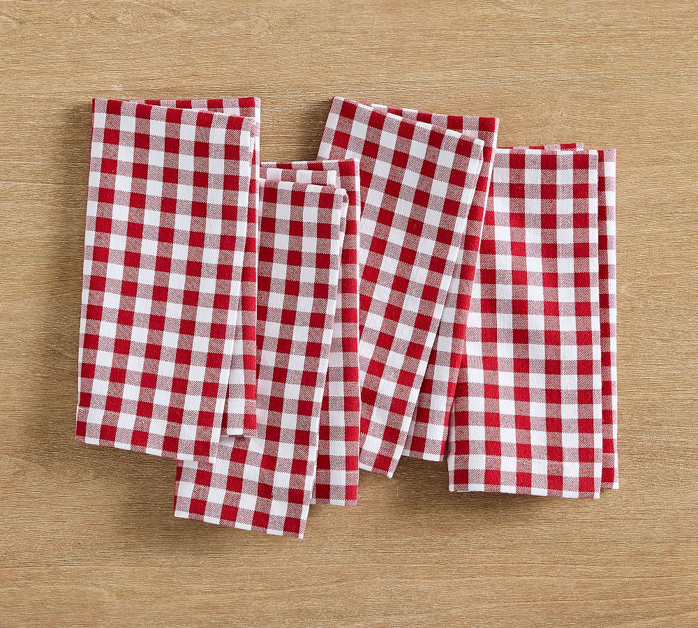 Baxter Gingham Cotton Napkins - Set of 4 | Pottery Barn (US)