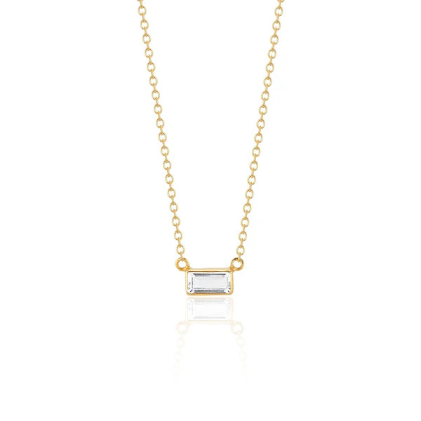 Bobbi Baguette Necklace | Crystal Quartz | elli parr