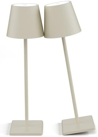 2-Pack LED Cordless Table Lamp, Rechargeable Battery Desk lamp 3W 5500mAh Battery Operated Steple... | Amazon (US)