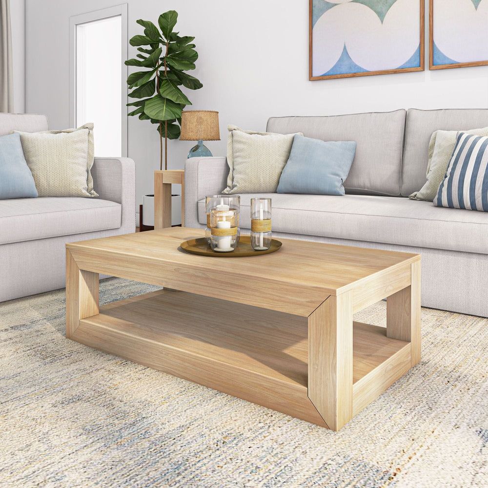 Modern Rectangular Coffee Table with Shelf - 48 | Plank+Beam