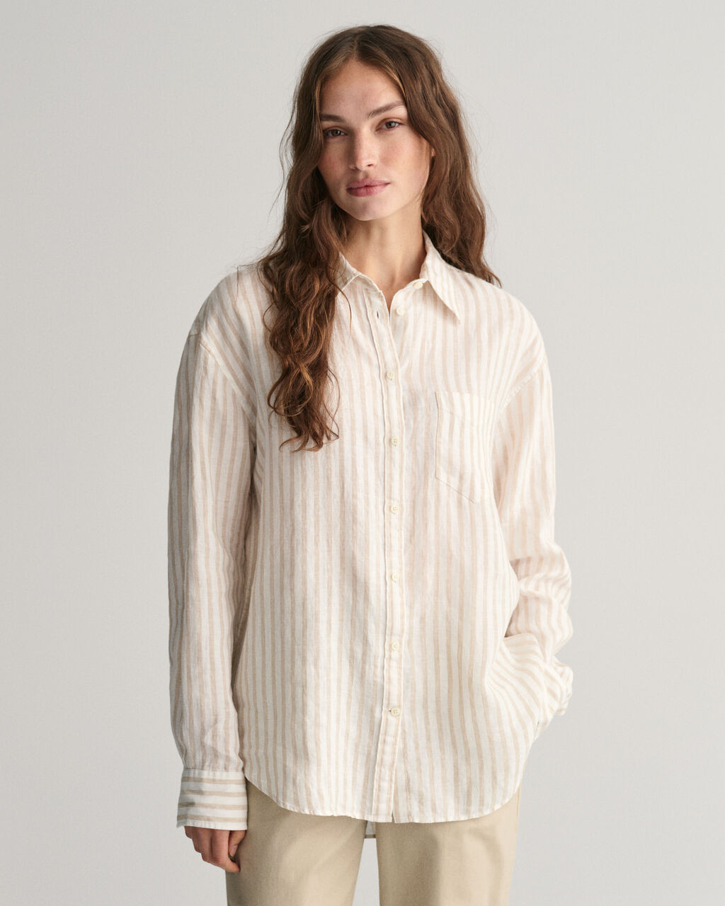 Relaxed Fit Striped Linen Shirt | Gant