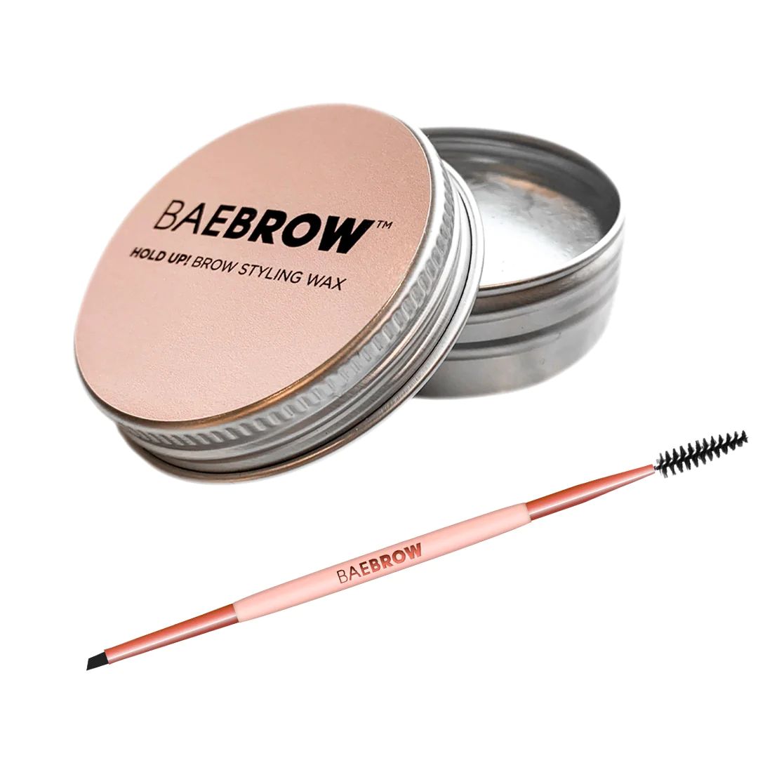 HOLD UP! Flexible Brow Wax + Dual Angled Brush | BAEBROW